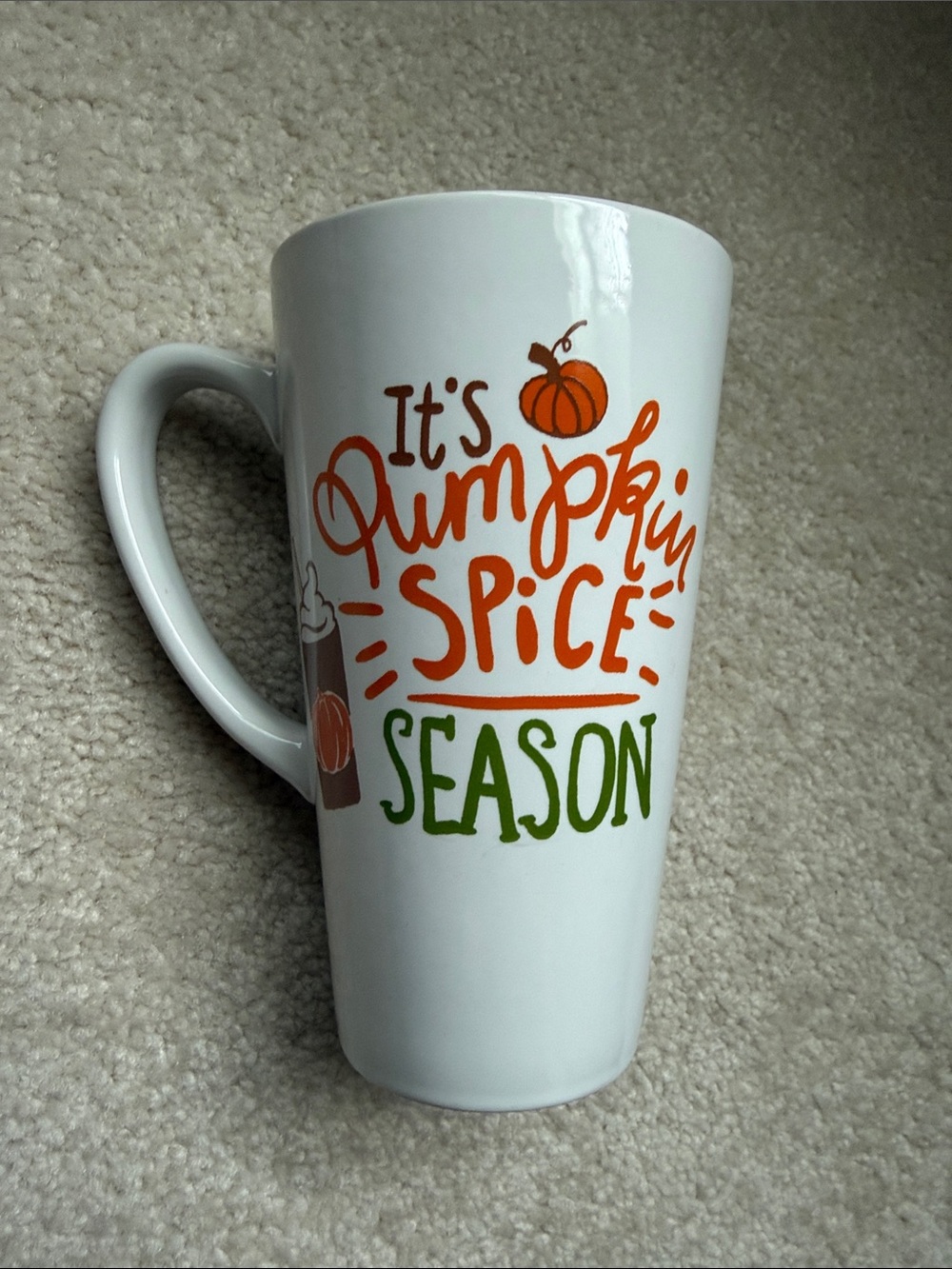 White 'It's Pumpkin Spice Season' Ceramic Mug
